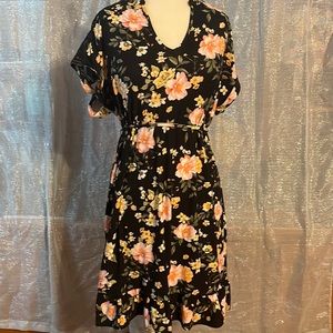 Black floral dress